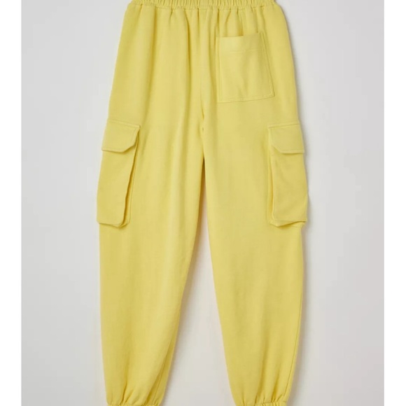 NWT BDG Bonfire Cargo Sweatpants in Yellow Size S - Picture 8 of 8